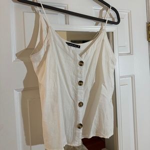 Abercrombie & Fitch White Tank